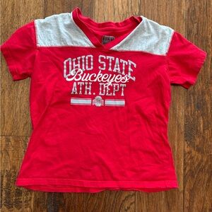 Ohio State Buckeyes Kids Red and Gray Shirt
